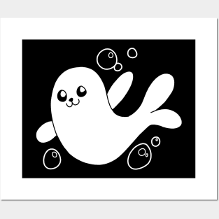 Friendly Seal Says Hi Posters and Art